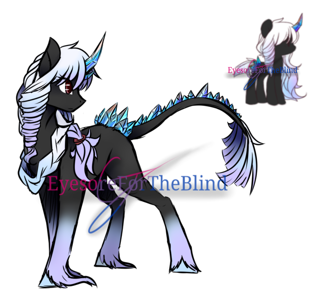 Size: 6000x5500 | Tagged: safe, artist:eyesorefortheblind, deleted from derpibooru, derpibooru import, oc, oc:topaz myth, unofficial characters only, crystal pony, pony, unicorn, absurd resolution, crystal, crystal horn, solo, watermark