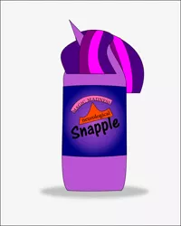 Size: 752x942 | Tagged: artist:planetkiller, bottle, derpibooru import, inanimate object, literally twilight snapple, pun, safe, simple background, snapple, solo, twilight snapple, twilight sparkle