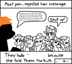 Size: 714x630 | Tagged: 1000 hours in paint.net, 420, artist:threetwotwo32232, chick tract, derpibooru import, dragon, drama, drama bait, edit, mary sue, meme, most people rejected his message, oc, oc:azureacestarburst, rainbow dash, safe, spike, starlight drama, starlight glimmer, twilight sparkle