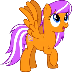 Size: 6400x6400 | Tagged: safe, artist:deratrox, artist:parclytaxel, derpibooru import, oc, oc:digidrop, unofficial characters only, pegasus, pony, absurd resolution, cute, cutie mark, raised hoof, simple background, solo, spread wings, transparent background, vector