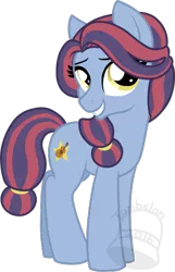 Size: 451x700 | Tagged: safe, artist:tambelon, derpibooru import, oc, oc:pitch perfect, unofficial characters only, earth pony, pony, female, mare, offspring, parent:toe-tapper, parent:torch song, parents:torchtapper, simple background, solo, transparent background, watermark