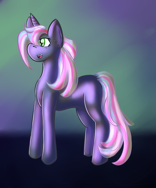 Size: 1280x1540 | Tagged: safe, artist:silver-draws-ponies, derpibooru import, oc, unofficial characters only, pony, unicorn, green eyes, multicolored hair, solo