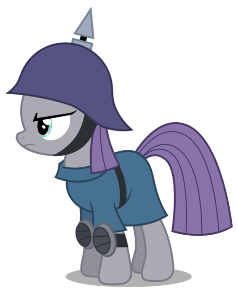 Size: 2447x3000 | Tagged: safe, artist:brony-works, derpibooru import, maud pie, pony, high res, knee pads, pickelhaube, simple background, solo, transparent background, vector