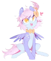 Size: 994x1204 | Tagged: safe, artist:sorasku, derpibooru import, oc, oc:juna, unofficial characters only, pegasus, pony, bow, bowtie, colored pupils, female, hair bow, mare, simple background, sitting, solo, transparent background