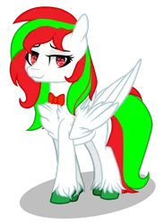 Size: 1024x1400 | Tagged: safe, artist:xxmissteaxx, derpibooru import, oc, oc:merry, unofficial characters only, pegasus, pony, bowtie, chest fluff, female, mare, simple background, solo, transparent background