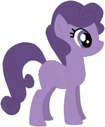 Size: 319x384 | Tagged: safe, artist:ra1nb0wk1tty, derpibooru import, dusky grape, earth pony, pony, background pony, blank flank, female, mare, simple background, solo, white background