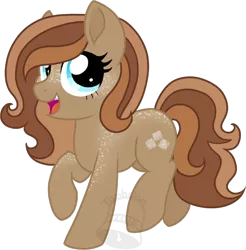 Size: 688x700 | Tagged: safe, artist:tambelon, derpibooru import, oc, oc:puppy chow, unofficial characters only, earth pony, pony, female, mare, solo, watermark