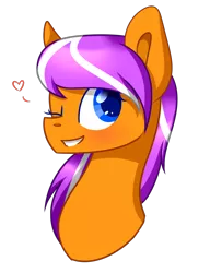 Size: 1108x1440 | Tagged: safe, artist:despotshy, derpibooru import, oc, oc:digidrop, unofficial characters only, pegasus, pony, bust, colored pupils, female, mare, one eye closed, portrait, simple background, solo, transparent background, wink