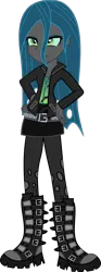 Size: 3902x10442 | Tagged: dead source, safe, artist:pink1ejack, derpibooru import, queen chrysalis, equestria girls, absurd resolution, belt, boots, clothes, equestria girls-ified, female, jacket, leather, leather jacket, leggings, miniskirt, pantyhose, ripped pantyhose, simple background, skirt, solo, transparent background, younger