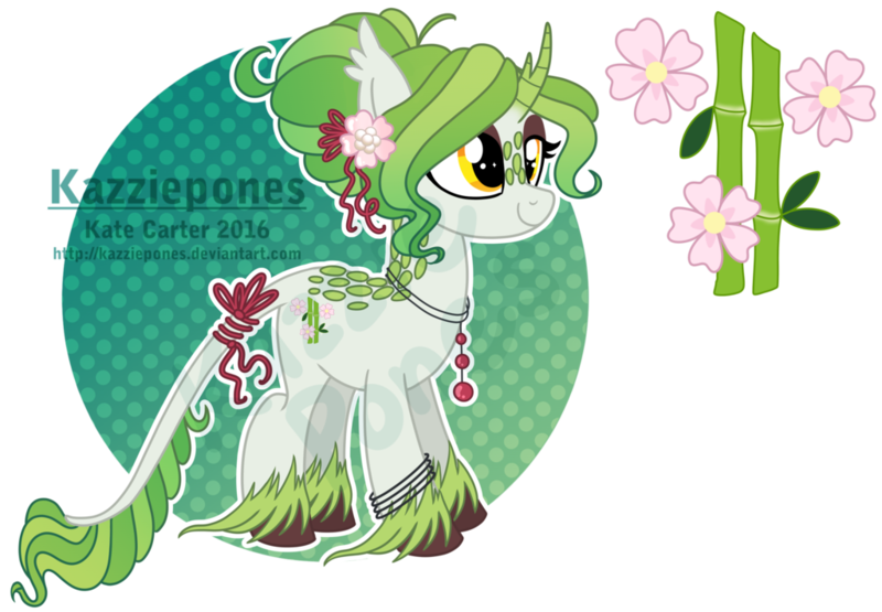 Size: 1024x711 | Tagged: safe, artist:kazziepones, derpibooru import, oc, oc:midori, unofficial characters only, classical unicorn, kirin, unicorn, cloven hooves, female, flower, flower in hair, image, leonine tail, png, reference sheet, simple background, solo, transparent background, unshorn fetlocks