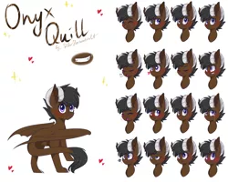 Size: 6000x4800 | Tagged: absurd resolution, artist:silbersternenlicht, claws, derpibooru import, dracony, expressions, horns, hybrid, kirin, oc, oc:onyx quill, safe, sticker sheet, unofficial characters only, wings