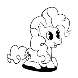 Size: 1349x1349 | Tagged: safe, artist:php47, derpibooru import, pinkie pie, black and white, grayscale, monochrome, simple background, white background