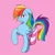 Size: 1000x1000 | Tagged: safe, artist:zeplich, banned from derpibooru, deleted from derpibooru, derpibooru import, rainbow dash, blushing, clothes, floppy ears, image, looking at you, messy mane, png, simple background, socks, solo, striped socks