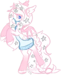 Size: 2470x3028 | Tagged: safe, artist:otpl, artist:pastel-pony-princess, derpibooru import, oc, oc:pastel princess, unofficial characters only, alicorn, bat pony, bat pony alicorn, pony, backless, bridle, clothes, feathered ears, female, hairpin, heart eyes, long tail, mare, open-back sweater, simple background, sleeveless sweater, small wings, solo, stars, sweater, tack, transparent background, unibat, unshorn fetlocks, virgin killer sweater, wingding eyes