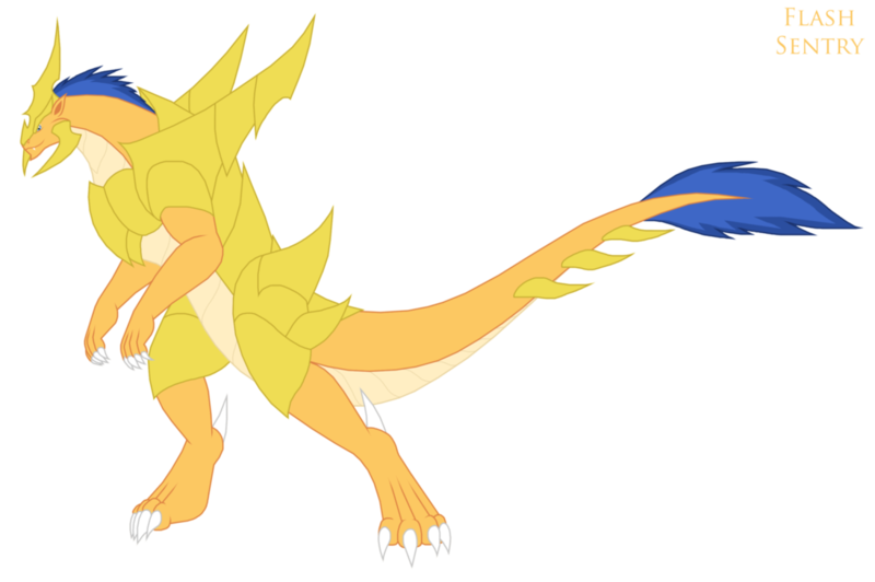 Size: 1097x729 | Tagged: safe, artist:pyrus-leonidas, derpibooru import, screencap, flash sentry, kaiju, pony, armor, claws, kaijufied, male, monster, simple background, solo, species swap, spikes, tail, transparent background