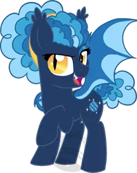 Size: 557x700 | Tagged: safe, artist:tambelon, derpibooru import, oc, oc:disco diva, unofficial characters only, bat pony, pony, female, mare, solo, watermark