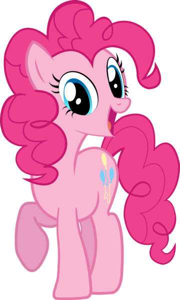 Size: 1129x1882 | Tagged: artist:snapshopvisuals, derpibooru import, pinkie pie, raised hoof, safe, simple background, solo, transparent background, vector