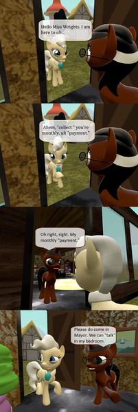 Size: 1400x4184 | Tagged: 3d, absurd resolution, artist:soad24k, comic, comic:trade payment, derpibooru import, gmod, mayor mare, oc, oc:soadia, safe