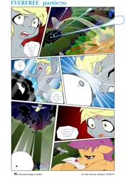 Size: 4131x5840 | Tagged: safe, artist:jeremy3, derpibooru import, derpy hooves, scootaloo, pegasus, pony, comic:everfree, absurd resolution, comic, cross-popping veins, epic derpy, female, headbutt, letter, mare, underp