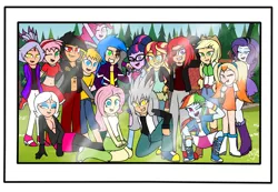 Size: 1024x709 | Tagged: safe, artist:enderboy1908, derpibooru import, applejack, fluttershy, pinkie pie, rainbow dash, rarity, sci-twi, sunset shimmer, twilight sparkle, equestria girls, amy rose, blaze the cat, cream the rabbit, crossover, equestria girls-ified, humane five, humane seven, humane six, knuckles the echidna, miles "tails" prower, ow the edge, rouge the bat, shadow the hedgehog, silver the hedgehog, sonic the hedgehog, sonic the hedgehog (series)