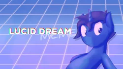Size: 2400x1350 | Tagged: artist:triplesevens, derpibooru import, effects, grid, looking at you, oc, oc:lucid dream, safe, solo, text, unofficial characters only, vaporwave, vhs