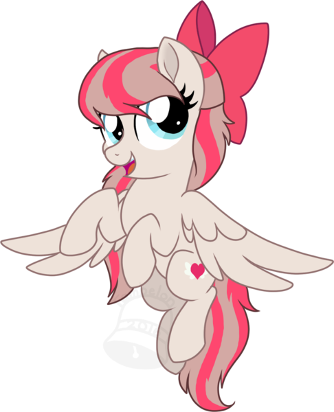 Size: 729x900 | Tagged: safe, artist:tambelon, derpibooru import, angel wings, pegasus, pony, female, flying, mare, open mouth, simple background, smiling, solo, spread wings, transparent background, watermark, wings