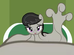 Size: 2978x2233 | Tagged: safe, artist:badumsquish, derpibooru import, octavia melody, goo pony, original species, bath, bathtub, bedroom eyes, female, goo ponified, goo pony bath, grabbing, grin, hand, looking at you, meltavia, offscreen character, open mouth, pov, shapeshifting, smiling, solo, species swap