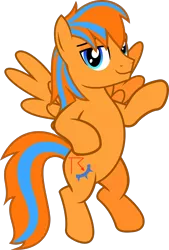 Size: 1122x1660 | Tagged: safe, artist:lightningbolt, derpibooru import, oc, oc:cold front, unofficial characters only, pegasus, pony, .svg available, cutie mark, flying, hoof on hip, lidded eyes, looking at you, male, simple background, smiling, solo, spread wings, stallion, svg, transparent background, vector, wings