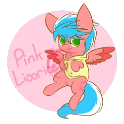 Size: 1280x1280 | Tagged: safe, artist:mayiamaru, artist:ponymaker, derpibooru import, oc, oc:pink licorice, unofficial characters only, clothes, female, filly, hoodie, offspring, parent:oc:creamy pinch, parent:oc:melon frost, parents:oc x oc, reference sheet