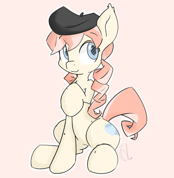 Size: 4165x4267 | Tagged: safe, artist:ando, derpibooru import, oc, unofficial characters only, earth pony, pony, absurd resolution, commission, cute, hat, simple background