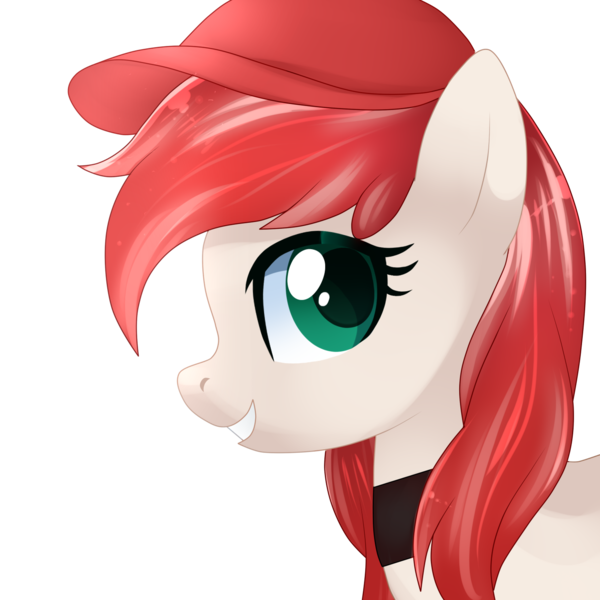 Size: 1500x1500 | Tagged: safe, artist:sugguk, derpibooru import, oc, oc:poker, unofficial characters only, earth pony, pony, cap, female, hat, mare, simple background, solo, transparent background