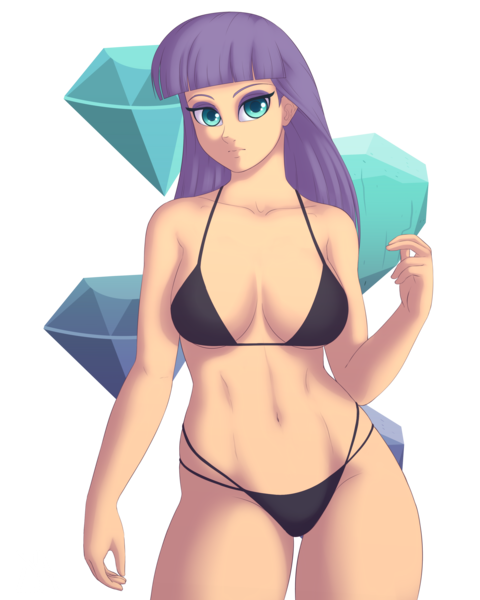Size: 2400x3000 | Tagged: suggestive, artist:souladdicted, derpibooru import, maud pie, human, equestria girls, belly button, bikini, breasts, clothes, eyeshadow, female, human coloration, humanized, looking at you, makeup, pinup, simple background, solo, solo female, stupid sexy maud pie, swimsuit, transparent background