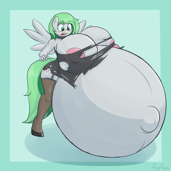 Size: 3000x3000 | Tagged: anthro, artist:funble, belly, belly button, big belly, big breasts, blushing, breast expansion, breasts, butt expansion, clothes, derpibooru import, erect nipples, expansion, female, growth, huge breasts, hyper, hyper pregnancy, nipples, nipple slip, nudity, oc, oc:sumica, pegasus, pregnant, pregnant expansion, questionable, unguligrade anthro, unofficial characters only, wardrobe malfunction