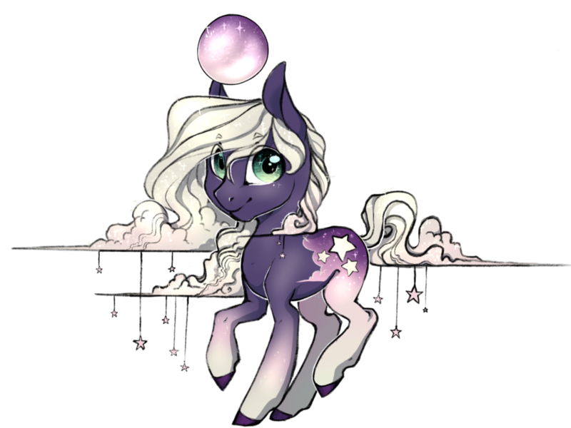 Size: 1024x768 | Tagged: safe, artist:nebulanovia, derpibooru import, oc, unofficial characters only, orbite, original species, pony, cloud mane, female, mare, raised hoof, solo