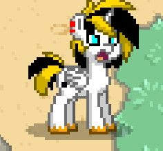 Size: 236x219 | Tagged: safe, derpibooru import, oc, oc:thunder scratch, unofficial characters only, alicorn, pony, pony town, alicorn oc, angry, piercing