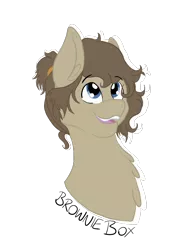 Size: 720x960 | Tagged: safe, artist:absolutecactus, derpibooru import, oc, oc:brownie box, unofficial characters only, earth pony, pony, bust, next generation, nextgen:entroverse, offspring, parent:featherweight, parent:pumpkin cake, parents:pumpkinweight, simple background, solo, transparent background