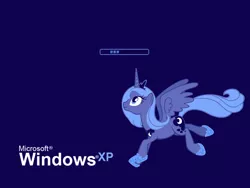 Size: 639x480 | Tagged: artifact, artist:3luk, derpibooru import, flying, princess luna, s1 luna, safe, solo, windows, windows xp