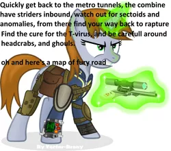 Size: 4409x3882 | Tagged: artist needed, safe, derpibooru import, edit, oc, oc:littlepip, unofficial characters only, pony, unicorn, fallout equestria, fanfic, absurd resolution, bioshock, clothes, combine, fallout, fanfic art, female, glowing horn, gritted teeth, gun, half-life, half-life 2, handgun, hooves, horn, levitation, little macintosh, mad max, mad max fury road, magic, mare, metro 2033, obligatory pony, optical sight, pipbuck, resident evil, revolver, s.t.a.l.k.e.r., saddle bag, scope, simple background, solo, telekinesis, text, vault suit, weapon, white background, x-com, xcom 2