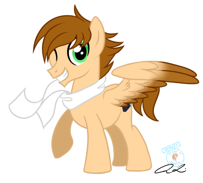 Size: 1164x1050 | Tagged: safe, artist:iheartjapan789, derpibooru import, oc, oc:quick focus, unofficial characters only, pegasus, pony, clothes, male, one eye closed, scarf, simple background, solo, spread wings, stallion, transparent background, wings, wink