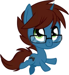 Size: 392x427 | Tagged: safe, artist:kellythedrawinguni, derpibooru import, oc, oc:dark data, unofficial characters only, pony, unicorn, chibi, male, simple background, solo, stallion, transparent background