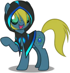 Size: 4485x4673 | Tagged: safe, artist:snowbunny0820, derpibooru import, oc, oc:bluefire, unofficial characters only, pony, absurd resolution, blind, cloak, clothes, male, raised hoof, simple background, solo, stallion, transparent background