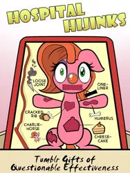 Size: 600x800 | Tagged: safe, artist:wadusher0, derpibooru import, oc, oc:pun, unofficial characters only, earth pony, pony, comic:hospital hijinks, comic, female, image, mare, operation, operation (game), png, solo