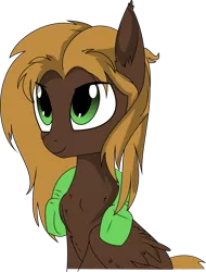 Size: 758x996 | Tagged: safe, artist:aureai-sketches, artist:lobinchi, derpibooru import, edit, oc, oc:mellow rhythm, unofficial characters only, pegasus, pony, chest fluff, cute, ear fluff, fluffy, green eyes, headphones, male, ocbetes, simple background, sitting, smiling, solo, stallion, transparent background, wing fluff