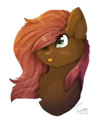 Size: 709x885 | Tagged: safe, artist:twinkepaint, derpibooru import, oc, unofficial characters only, pony, bust, female, mare, one eye closed, portrait, simple background, solo, tongue out, transparent background, wink