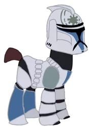 Size: 506x722 | Tagged: safe, artist:ripped-ntripps, derpibooru import, ponified, pony, clone, clone trooper, clone wars, simple background, solo, star wars, transparent background