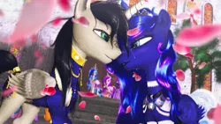 Size: 3630x2042 | Tagged: safe, artist:princeoracle, derpibooru import, princess luna, oc, oc:prince oracle, alicorn, pegasus, pony, 3d, canon x oc, female, male, mare, source filmmaker, stallion