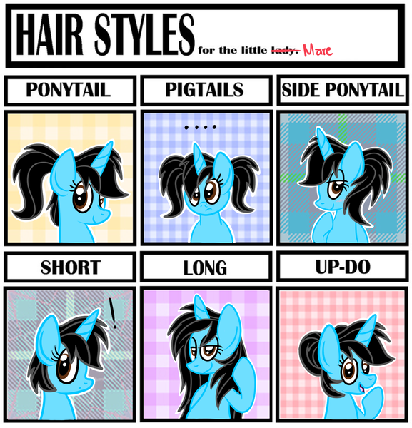 Size: 2000x2080 | Tagged: safe, artist:iheartjapan789, derpibooru import, oc, oc:andrea, unofficial characters only, pony, unicorn, alternate hairstyle, female, hair style meme, mare