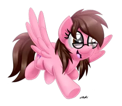 Size: 865x750 | Tagged: safe, artist:iheartjapan789, derpibooru import, oc, oc:sparkle bliss, unofficial characters only, pegasus, pony, female, glasses, mare, open mouth, simple background, solo, transparent background