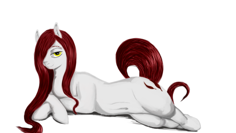 Size: 1280x725 | Tagged: safe, artist:blackonyxstar, derpibooru import, oc, oc:marie mord, unofficial characters only, pony, belly button, looking at you, side, simple background, smiling, solo, transparent background