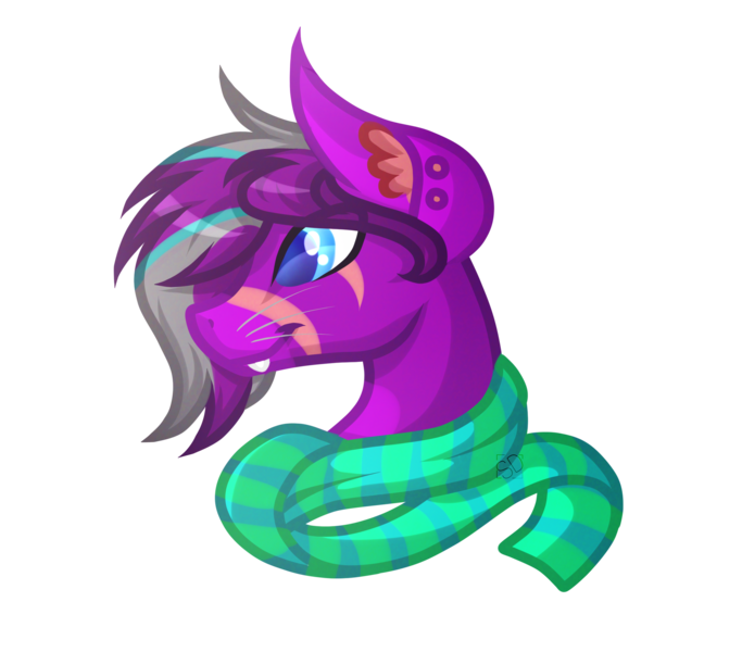 Size: 2177x1913 | Tagged: safe, artist:amazing-artsong, derpibooru import, oc, oc:midnight auralipse, unofficial characters only, earth pony, pony, bust, clothes, female, mare, portrait, scarf, simple background, solo, transparent background